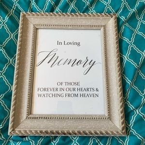 Wedding sign and frame